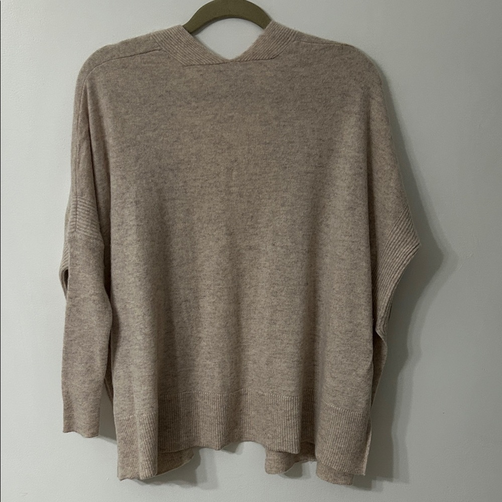 Pure Collection Cashmere Sweater Women's Medium Open Front Luxury Beige Cardigan - Picture 5 of 16